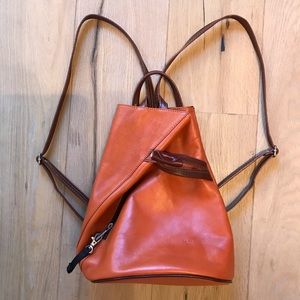 Italian leather backpack